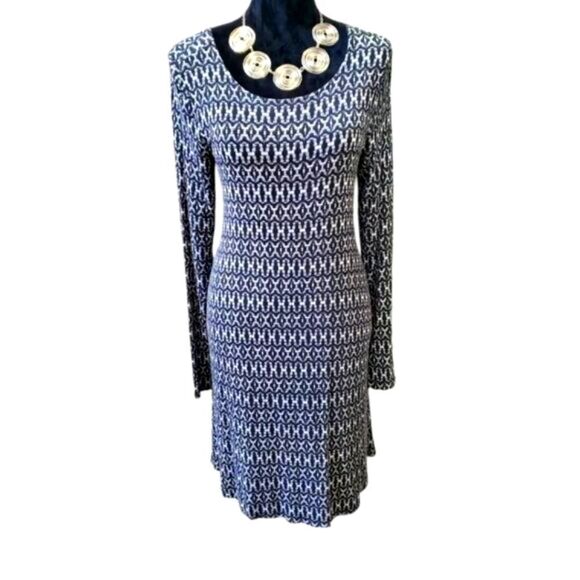 OLD NAVY Womens Long Sleeve Jersey Knit Geometric Print Swing Dress Size XL - Picture 1 of 14
